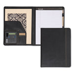 Slimline Padfolio, Leather-Look/faux Reptile Trim, Writing Pad, Black
