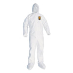A35 Liquid And Particle Protection Coveralls, Zipper Front, Hooded, Elastic Wrists And Ankles, 2x-Large, White, 25/carton