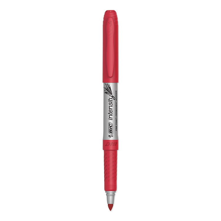 Intensity Fine Tip Permanent Marker, Fine Bullet Tip, Rambunctious Red, Dozen