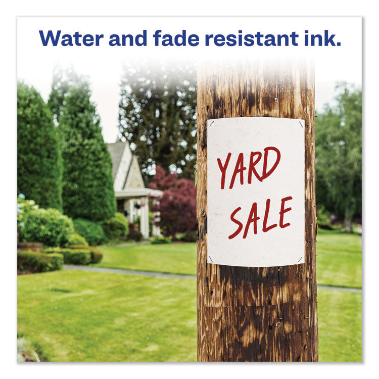 Marks A Lot Large Desk-Style Permanent Marker, Broad Chisel Tip, Red, Dozen (8887)