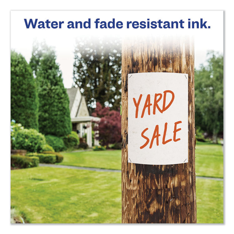 Marks A Lot Large Desk-Style Permanent Marker, Broad Chisel Tip, Orange, Dozen (8883)