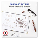 Marks A Lot Large Desk-Style Permanent Marker, Broad Chisel Tip, Brown, Dozen (8881)