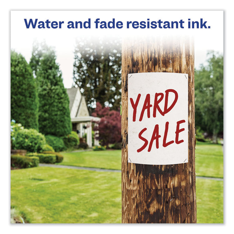 Marks A Lot Extra-Large Desk-Style Permanent Marker, Extra-Broad Chisel Tip, Red (24147)