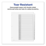 Customizable TOC Ready Index Black and White Dividers, 31-Tab, 1 to 31, 11 x 8.5, 1 Set
