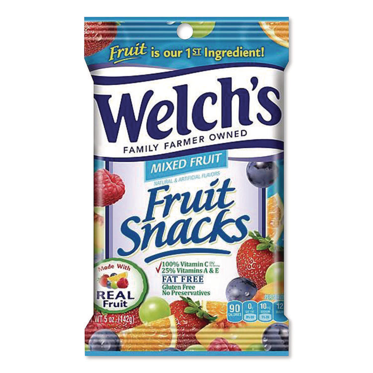 Fruit Snacks, Mixed Fruit, 5 Oz Pouch, 12/carton