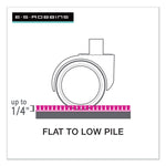 EverLife Light Use Chair Mat for Flat to Low Pile Carpet, Rectangular with Lip, 45 x 53, Clear