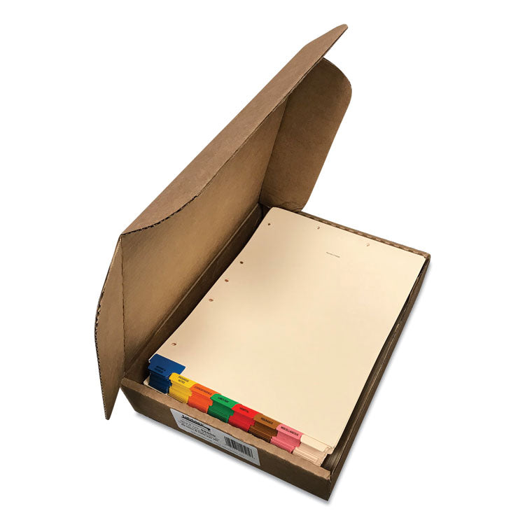 Bottom Tab Medical Chart Divider Sets, 8-Tab, Assorted Medical, 11.38 X 8.5, Manila, 40 Sets