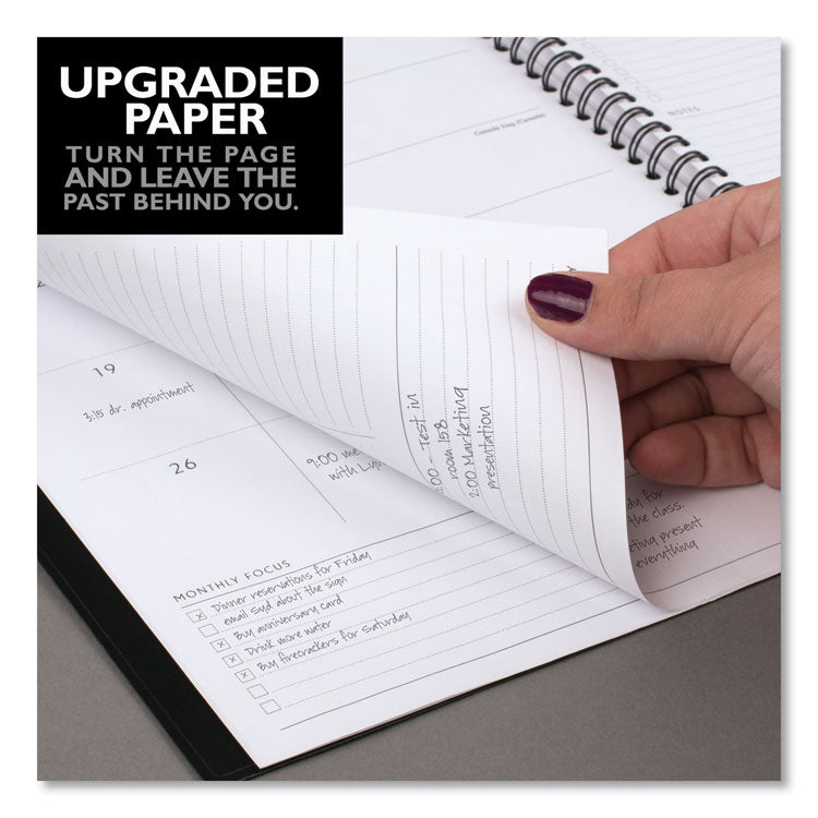 Elevation Academic Weekly/Monthly Planner, 11 x 8.5, Black Cover, 12-Month (July to June): 2024 to 2025