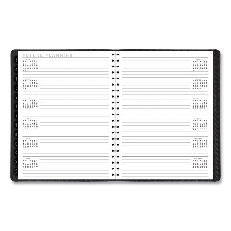 Contemporary Weekly/Monthly Planner, Vertical-Column Format, 11 x 8.25, Graphite Cover, 12-Month (Jan to Dec): 2025