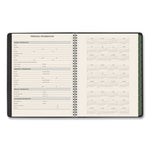 Recycled Weekly Vertical-Column Format Appointment Book, 8.75 x 7, Black Cover, 12-Month (Jan to Dec): 2025