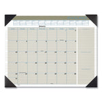 Executive Monthly Desk Pad Calendar, 22 x 17, White Sheets, Black Corners, 12-Month (Jan to Dec): 2025