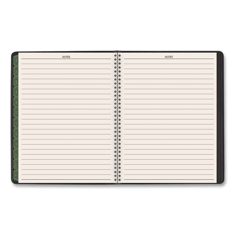 Recycled Weekly Vertical-Column Format Appointment Book, 8.75 x 7, Black Cover, 12-Month (Jan to Dec): 2025