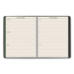 Recycled Weekly Vertical-Column Format Appointment Book, 8.75 x 7, Black Cover, 12-Month (Jan to Dec): 2025