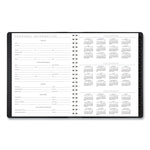 Contemporary Weekly/Monthly Planner, Vertical-Column Format, 11 x 8.25, Black Cover, 12-Month (Jan to Dec): 2025