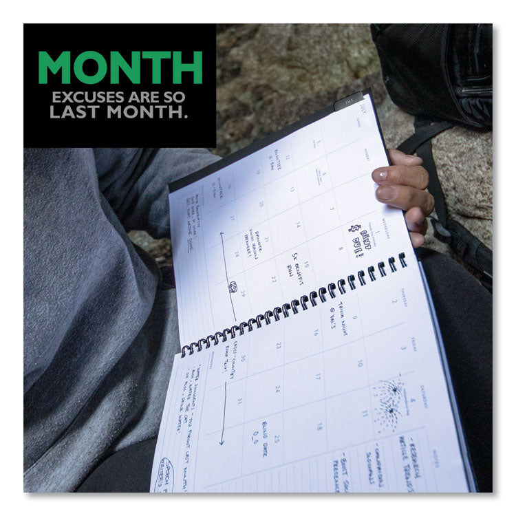 Elevation Academic Weekly/Monthly Planner, 11 x 8.5, Black Cover, 12-Month (July to June): 2024 to 2025