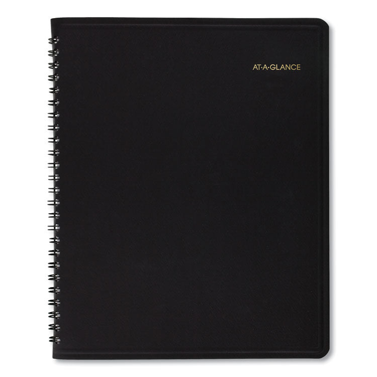 Monthly Planner in Business Week Format, 10 x 8, Black Cover, 12-Month (Jan to Dec): 2025