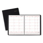 Monthly Planner in Business Week Format, 10 x 8, Black Cover, 12-Month (Jan to Dec): 2025