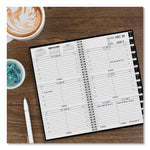 Compact Weekly Appointment Book, 6.25 x 3.25, Black Cover, 12-Month (Jan to Dec): 2025