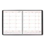 Monthly Planner in Business Week Format, 10 x 8, Black Cover, 12-Month (Jan to Dec): 2025
