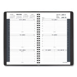 Weekly Block Format Appointment Book Ruled for Hourly Appointments, 8 x 5, Black Cover, 12-Month (Jan to Dec): 2025