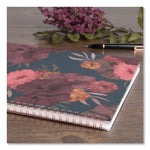 Dark Romance Weekly/Monthly Planner, Floral Artwork, 11 x 8.5, Multicolor Cover, 13-Month: Jan 2025 to Jan 2026