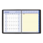 QuickNotes Weekly Block Format Appointment Book, 10 x 8, Black Cover, 12-Month (Jan to Dec): 2025