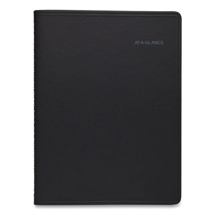 QuickNotes Weekly Vertical-Column Format Appointment Book, 11 x 8.25, Black Cover, 12-Month (Jan to Dec): 2025