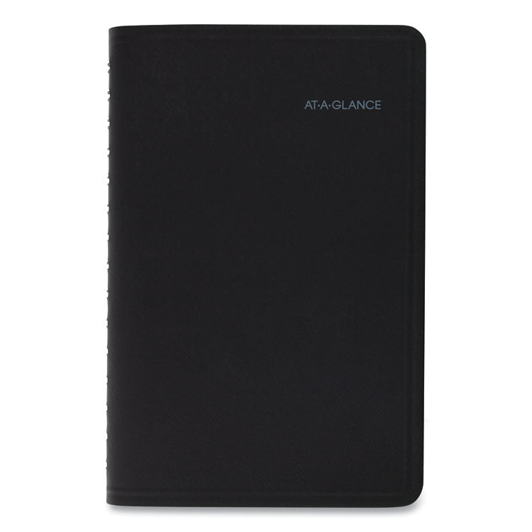 QuickNotes Weekly Block Format Appointment Book, 8.5 x 5.5, Black Cover, 12-Month (Jan to Dec): 2025