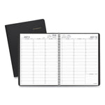 Weekly Appointment Book, 11 x 8.25, Black Cover, 14-Month: July 2025 to Aug 2026