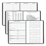 Weekly Appointment Book, 11 x 8.25, Black Cover, 14-Month: July 2025 to Aug 2026