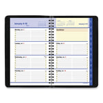 QuickNotes Weekly Block Format Appointment Book, 8.5 x 5.5, Black Cover, 12-Month (Jan to Dec): 2025