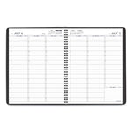 Weekly Appointment Book, 11 x 8.25, Black Cover, 14-Month: July 2025 to Aug 2026