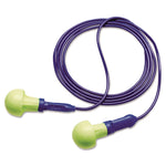 E-A-R Push-Ins Reusable Earplugs, Corded, 28 dB NRR, Blue/Yellow, 100 Pairs