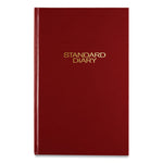 Standard Diary Daily Diary, 2025 Edition, Wide/Legal Rule, Red Cover, (200) 12 x 7.75 Sheets