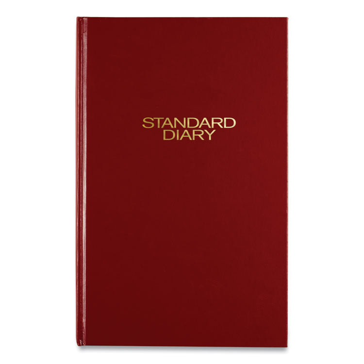 Standard Diary Daily Diary, 2025 Edition, Wide/Legal Rule, Red Cover, (200) 12 x 7.75 Sheets