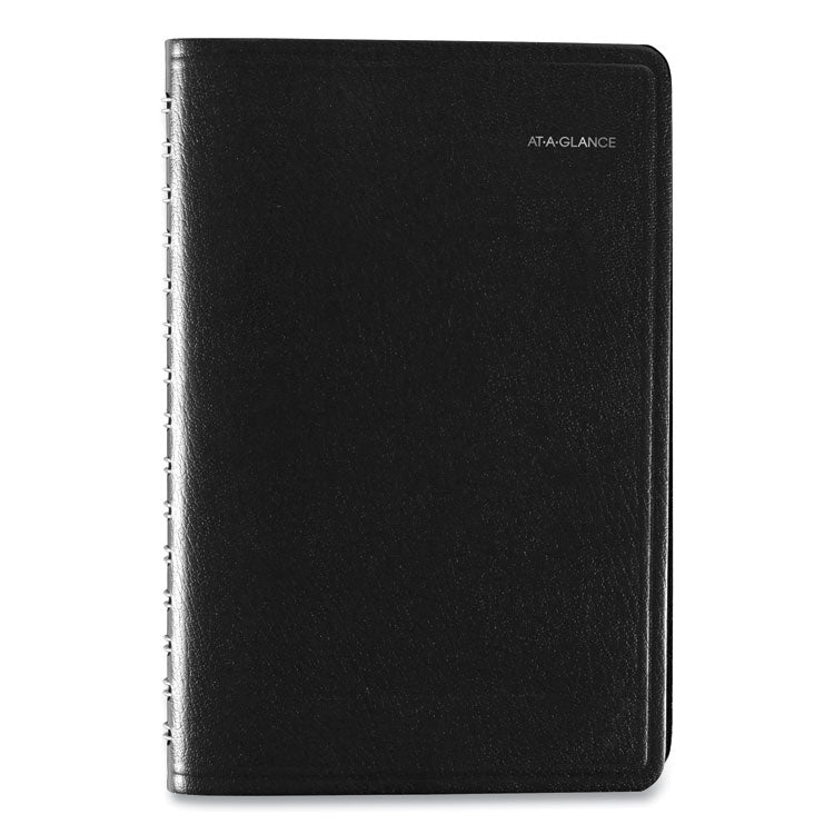 DayMinder Daily Appointment Book, 8.5 x 5.5, Black Cover, 12-Month (Jan to Dec): 2025
