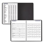 DayMinder Weekly Appointment Book, Vertical-Column Format, 11 x 8, Black Cover, 12-Month (Jan to Dec): 2025