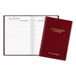 Standard Diary Daily Reminder Book, 2025 Edition, Medium/College Rule, Red Cover, (201) 7.5 x 5.13 Sheets
