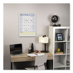 QuickNotes Wall Calendar, 12 x 17, White/Blue/Yellow Sheets, 12-Month (Jan to Dec): 2025