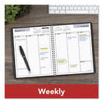 DayMinder Weekly Planner, Vertical-Column Format, 8.75 x 7, Black Cover, 12-Month (Jan to Dec): 2025
