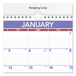 Monthly Wall Calendar, 15 x 12, White/Red/Blue Sheets, 12-Month (Jan to Dec): 2025