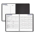 DayMinder Weekly Planner, Vertical-Column Format, 8.75 x 7, Black Cover, 12-Month (Jan to Dec): 2025