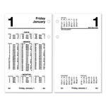 Financial Desk Calendar Refill, 3.5 x 6, White Sheets, 12-Month (Jan to Dec): 2025
