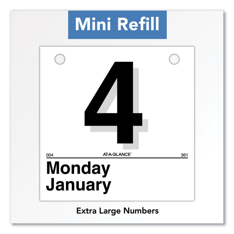 Today Is Daily Wall Calendar Refill, 6 x 6, White Sheets, 12-Month (Jan to Dec): 2025