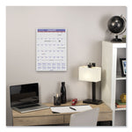 Erasable Wall Calendar, 12 x 17, White Sheets, 12-Month (Jan to Dec): 2025