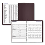 DayMinder Weekly Appointment Book, Vertical-Column Format, 11 x 8, Burgundy Cover, 12-Month (Jan to Dec): 2025