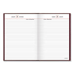 Standard Diary Daily Reminder Book, 2025 Edition, Medium/College Rule, Red Cover, (201) 8.25 x 5.75 Sheets