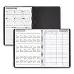 DayMinder Four-Person Group Daily Appointment Book, 11 x 8, Black Cover, 12-Month (Jan to Dec): 2025