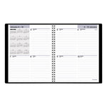 DayMinder Open-Schedule Weekly Appointment Book, 8.75 x 7, Black Cover, 12-Month (Jan to Dec): 2025