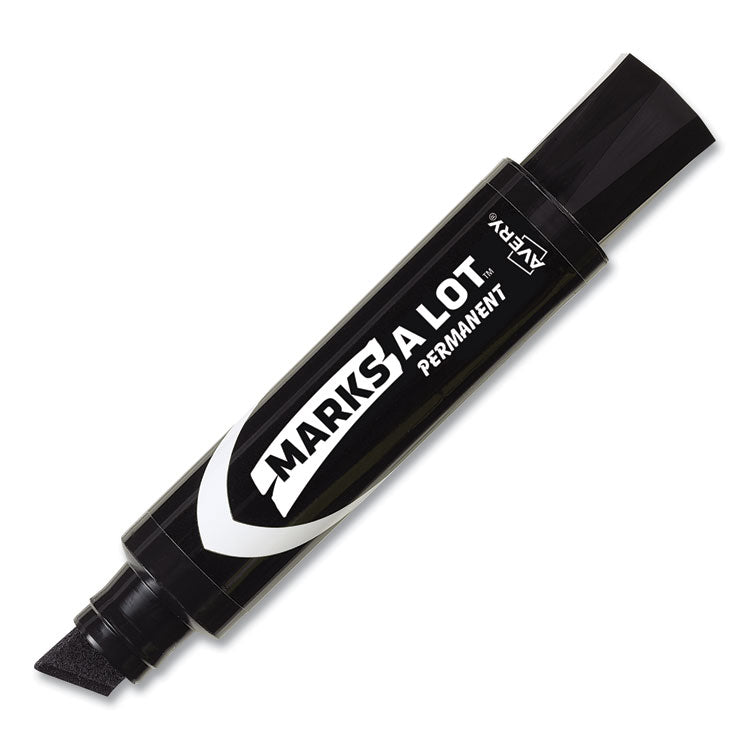 Marks A Lot Extra-Large Desk-Style Permanent Marker, Extra-Broad Chisel Tip, Black (24148)